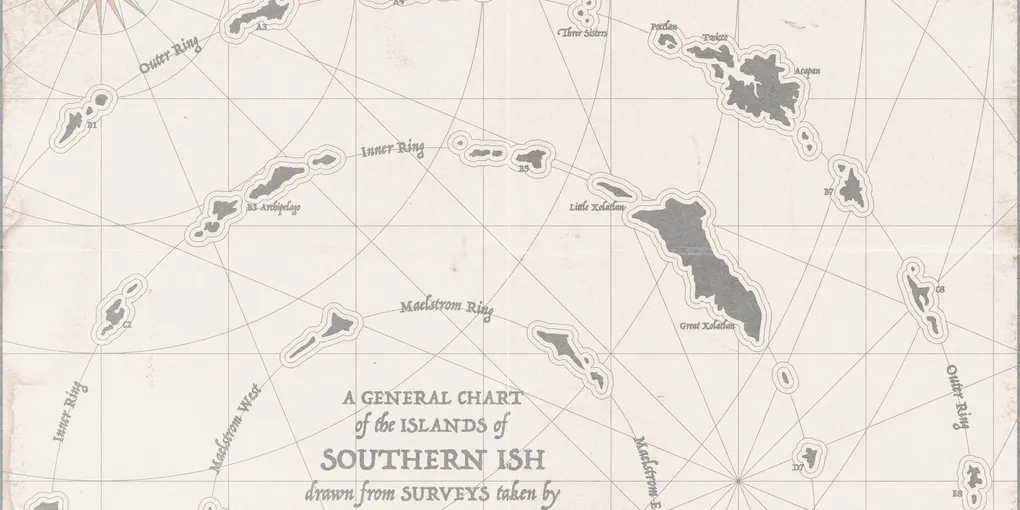 A weathered map of the Isles of Cruzan
