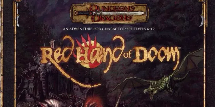 The cover of Red Hand of Doom for 3.5E D&D